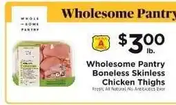ShopRite Wholesome Pantry Boneless Skinless Chicken Thighs offer