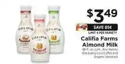 ShopRite Califia Farms Almond Milk offer