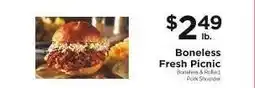 ShopRite Boneless Fresh Picnic offer