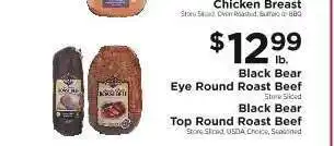 ShopRite Black Bear Eye Round Roast Beef offer