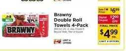 ShopRite Brawny Double Roll Towels 4-Pack offer