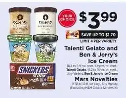ShopRite Talenti Gelato and Ben & Jerry’s Ice Cream offer