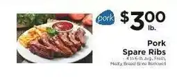 ShopRite Pork Spare Ribs offer