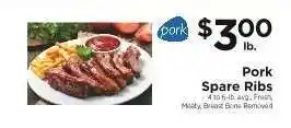 ShopRite Pork Spare Ribs offer