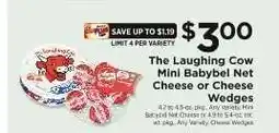 ShopRite The Laughing Cow Mini Babybel Net Cheese or Cheese Wedges offer