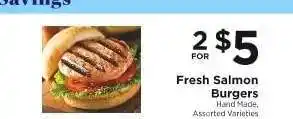 ShopRite Fresh Salmon Burgers offer