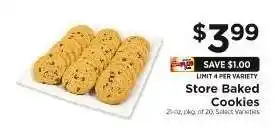 ShopRite Store Baked Cookies offer