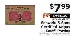 ShopRite Schweid & Sons Certified Angus Beef Patties offer