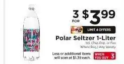 ShopRite Polar Seltzer 1-Liter offer