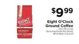 ShopRite Eight O'Clock Ground Coffee offer