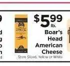 ShopRite Boar's Head American Cheese offer