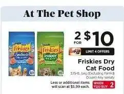 ShopRite Friskies Dry Cat Food offer