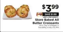 ShopRite Store Baked All Butter Croissants offer