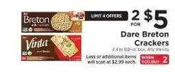 ShopRite Dare Breton Crackers offer