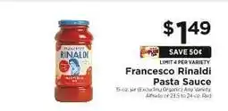 ShopRite Francesco Rinaldi Pasta Sauce offer