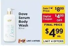 ShopRite Dove Serum Body Wash offer