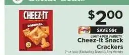 ShopRite Cheez-It Snack Crackers offer