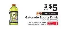 ShopRite Gatorade Sports Drink offer