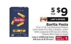 ShopRite Barilla Pasta offer