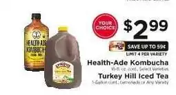 ShopRite Health-Ade Kombucha / Turkey Hill Iced Tea offer