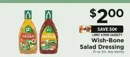 ShopRite Wish-Bone Salad Dressing offer
