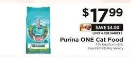 ShopRite Purina ONE Cat Food offer