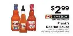 ShopRite Frank's RedHot Sauce offer