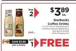 ShopRite Starbucks Coffee Drinks offer