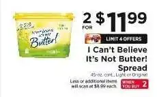 ShopRite I Can't Believe It's Not Butter Spread offer