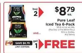 ShopRite Pure Leaf Iced Tea 6-Pack offer