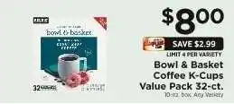 ShopRite Bowl & Basket Coffee K-Cups Value Pack 32-Ct offer