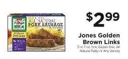 ShopRite Jones Golden Brown Links offer
