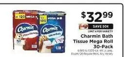 ShopRite Charmin Bath Tissue Mega Roll 30-Pack offer