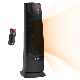 Walmart Lasko 22 1500W Oscillating Ceramic Tower Space Heater with Remote, Black, CT22835, New offer