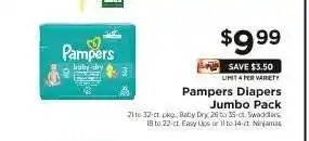 ShopRite Pampers Diapers Jumbo Pack offer