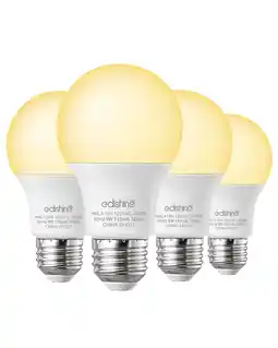 Walmart EDISHINE LED Light Bulbs 60 Watt Equivalent, 2700K Soft White 760LM 9W E26 Base 4 Pack Non-dimmable offer