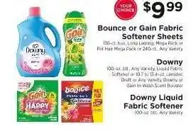ShopRite Bounce or Gain Fabric Softener Sheets offer