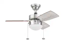 Walmart Better Homes & Gardens 30'' Saint Nickel Modern LED Angled Indoor Contemporary Ceiling Fan offer