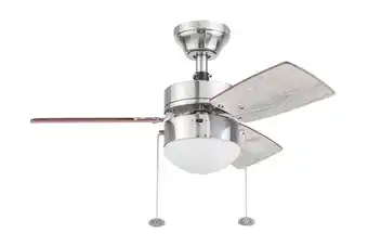 Walmart Better Homes & Gardens 30'' Saint Nickel Modern LED Angled Indoor Contemporary Ceiling Fan offer