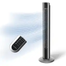 Walmart Lasko 48 Space-Saving Oscillating Performance Tower Fan with Remote, Gray, T48314, New offer