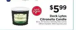 ShopRite Deck Lytes Citronella Candle offer