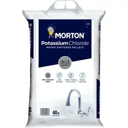 Walmart Morton Potassium Chloride Water Softener Salt Pellets, 40 lb. Bag offer