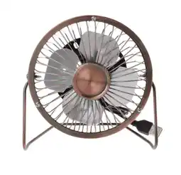 Walmart NOGIS 4 3-Speed USB Retro Copper Gold Desk Fan offer