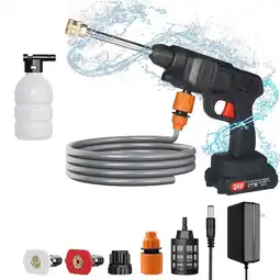 Walmart Paddsun Pressure Washer, Cordless Water Spray Gun with 2 Battery Portable Car Washer Cleaner offer