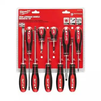 Walmart Milwaukee Tool 48-22-2710 Screwdriver Kit - 10 Pc offer