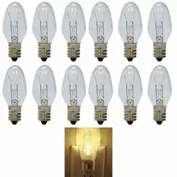 Walmart 12 Clear Night Light Bulbs 4 Watt Lighting 120V Lamp Candelabra Base Replacement offer