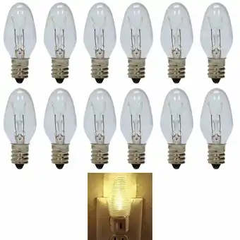 Walmart 12 Clear Night Light Bulbs 4 Watt Lighting 120V Lamp Candelabra Base Replacement offer