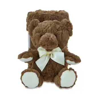 Walmart Mother's Day Medium Brown Bear Plush with Blanket, 50 x 60, by Way To Celebrate offer