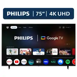 Walmart Philips 75 Class 4K Ultra HD (2160p) Google Smart LED TV (75PUL7552/F7) (New) offer