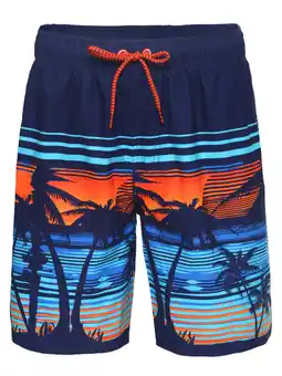 Walmart Rokka&Rolla Men's 8 Mesh Lined Swim Trunks, up to Size 2XL offer
